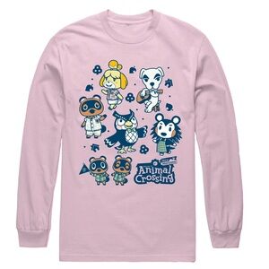 Animal Crossing New Horizons light pink long sleeve tee